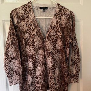 Willi Smith Lightweight Women's Cardigan - Brown (Large)
